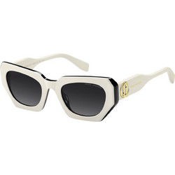 Marc Jacobs MARC851S CCP Γυναικεία Γυαλιά Ηλίου Cat Eye Κοκάλινα Λευκά με Μαύρο Φακό
