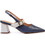 Versace 19V69 Γόβες Slingback Δερμάτινες με Χοντρό Χαμηλό Τακούνι Μπλε AM813-22S