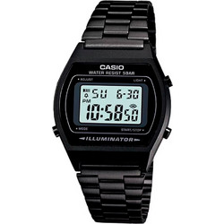 Casio Vintage Edgy Ψηφιακό Ανδρικό Ρολόι με Μαύρο Μεταλλικό Μπρασελέ B-640WB-1A