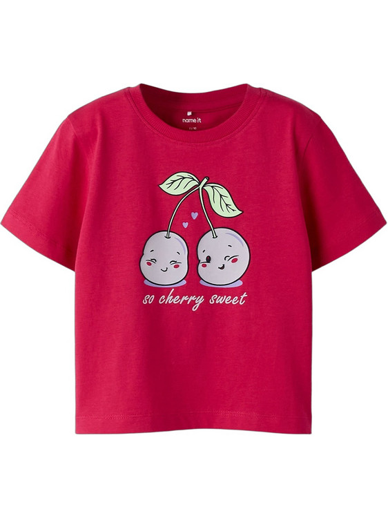 Name It Cherries Παιδικό T-Shirt Κοντομάνικο Κόκκινο 13251519