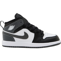 Jordan Air Jordan 1 Παιδικά Sneakers Μποτάκια Μαύρα Λευκά Γκρι DQ8424-001