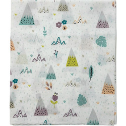 BunnyBebe 780 Mountains Πάνα Αγκαλιάς Χασέ Λευκή 80x80cm