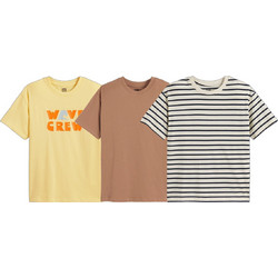 La Redoute Σετ Παιδικά T-Shirt Κοντομάνικα Κίτρινο Ταμπά Μπεζ 351266386