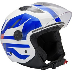 Zen ZN-755 White Blue Κράνος Μηχανής Jet 1100gr