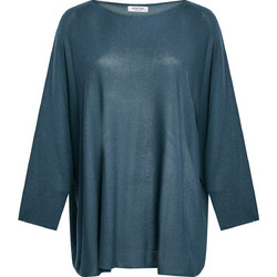 Celestino Γυναικεία Πλεκτή Μπλούζα Oversized Πετρόλ WU7587.4272