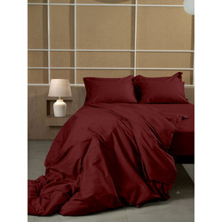 Sunshine Home Σετ Σεντόνια Υπέρδιπλα Βαμβακοσατέν 235x270 Omnia Bordeaux