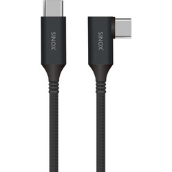 Sinox SXI06381 Braided Angle 90° USB-C to USB-C 100W 1m Black