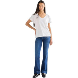 Wrangler Γυναικείο Τζιν Παντελόνι Slim Εφαρμογή Καμπάνα Μπλε 112351028