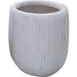 MarHome Κασπώ Fiberclay Λευκό Γκρι 23x28cm 06-23217-S