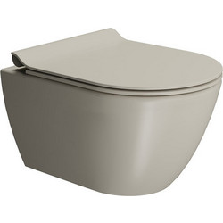 GSI Pura/50 Swirlflush Λεκάνη Τουαλέτας Κρεμαστή χωρίς Καζανάκι με Κάλυμμα Slim Soft Close Μπεζ 881600SC-520