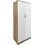 Klikareto Δίφυλλη Ντουλάπα Ρούχων Real Λευκή 80x42x180cm 001-00592