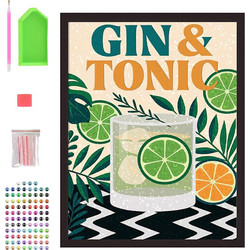 Splat Planet Gin and Tonic Καμβάς Diamond Painting Kit 30x40cm SP-DM-G-&-T