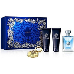 Versace Pour Homme Eau de Toilette 100ml + After Shave Balm 100ml + Shower Gel 100ml + Key Ring