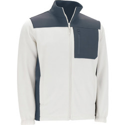 Valento Ανδρική Ζακέτα Fleece με Φερμουάρ Γκρι WHITE-CEMENT