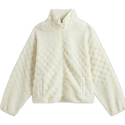 Vans Γυναικεία Ζακέτα Fleece Μακριά με Φερμουάρ Λευκή VN0010CXFS8