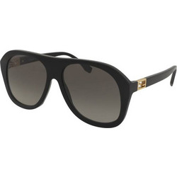 Fendi FE40223I 01B Ανδρικά Γυαλιά Ηλίου Μάσκα Κοκάλινα Μαύρα με Μαύρο Φακό