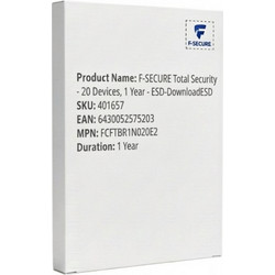 F-SECURE Total Security για 20 Συσκευές και 1 Έτος Χρήσης (Ηλεκτρονική Άδεια)