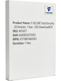 F-SECURE Total Security για 20 Συσκευές και 1 Έτος Χρήσης (Ηλεκτρονική Άδεια)