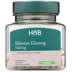 Holland & Barrett Siberian Ginseng 1425mg 120 Ταμπλέτες