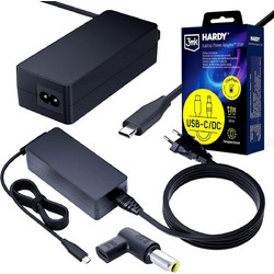 3mk USB-C Φορτιστής Laptop 65W με Αποσπώμενο Καλώδιο Τροφοδοσίας και Σετ Βυσμάτων 5903108753814