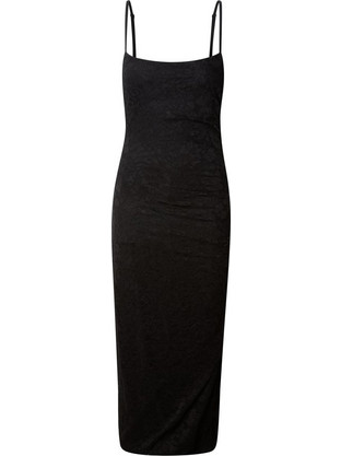 Urban Classics Midi Καλοκαιρινό Καθημερινό Φόρεμα Μαύρο TB8346-00007