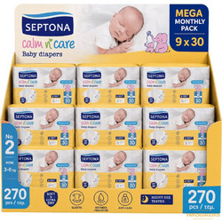 Septona Calm N' Care Monthly Pack Πάνες No2 3-6kg 270τμχ