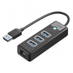 Orico PW3UR25-U3 USB Hub 3.0 USB-A με 4 Θύρες USB-A / Ethernet