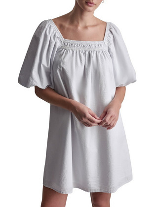 DKNY Mini Καλοκαιρινό Καθημερινό Φόρεμα Λευκό DJ6D9256-A4I