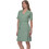 PNN Nightwear Jessica Ρόμπα Εγκυμοσύνης Βαμβακερή Καλοκαιρινή Πράσινη 0261-0504