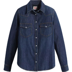 Levi's Μακρυμάνικο Γυναικείο Πουκάμισο Τζιν Mονόχρωμο Navy Μπλε 86832-0017