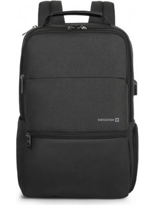 Swissten Αντικλεπτικό Backpack Laptop 15.6" Black 8595217478169