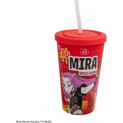 Cinereplicas Ποτήρι Νερού Πλαστικό με Καλαμάκι K-pop Demon Hunters Tumbler Mira Spice Queen 475ml CR4384