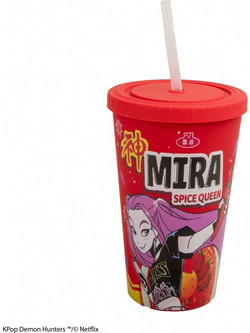 Cinereplicas Ποτήρι Νερού Πλαστικό με Καλαμάκι K-pop Demon Hunters Tumbler Mira Spice Queen 475ml CR4384