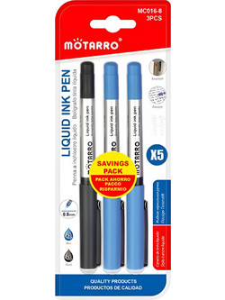 Motarro Σετ Στυλό Gel 0.5mm Πολύχρωμο 3τμχ MC016-8