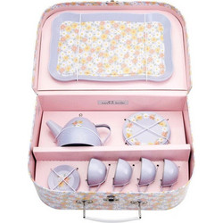 Sass & Belle Βαλιτσάκι Σετ Τσαγιού Blue Daisy Floral