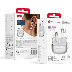 Forcell F-Audio Pulse Pro Ακουστικά Bluetooth In Ear Silver