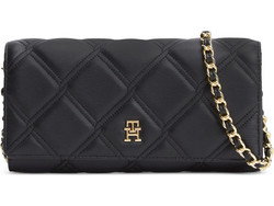 Tommy Hilfiger Μεγάλο Γυναικείο Πορτοφόλι με Clip Μαύρο AW0AW18795