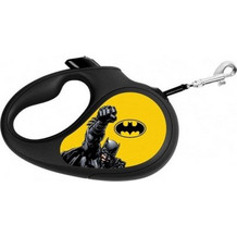 Waudog DC Batman Πτυσσόμενο Λουρί Σκύλου έως 12kg 3m Μαύρο Κίτρινο