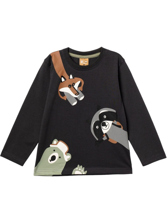 Funky Παιδικό T-Shirt Μακρυμάνικο Μαύρο 227-306111-1