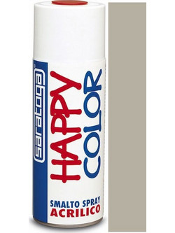 Saratoga Happy Color Acrylic Σπρέι Βαφής Γκρι Pebble Grey RAL7032 Μεταλλιζέ 400ml