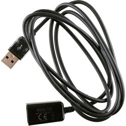 Volte-Tel Καλώδιο USB-A Male 2.0 to USB-A Female 1.5m Black 5205308157158