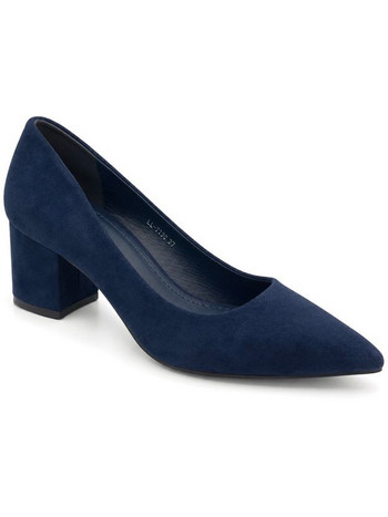 Elenross Γόβες Suede με Χοντρό Χαμηλό Τακούνι Navy Μπλε GS10290W-BLU