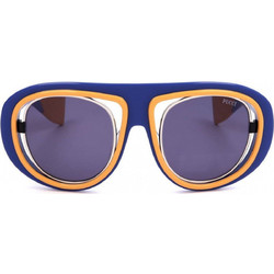 Emilio Pucci EP0059 90V Γυναικεία Γυαλιά Ηλίου Aviator Κοκάλινα Μπλε με Μαύρο Φακό