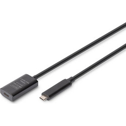 Digitus DA-73112 USB-C Female to USB-C 5m Black