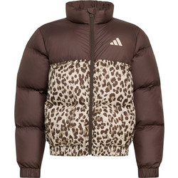 Adidas Παιδικό Μπουφάν Χειμωνιάτικο Puffer Μπεζ Καφέ KQ6169