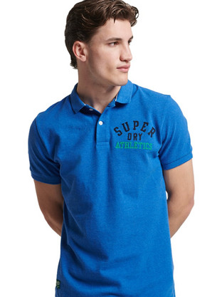 Superdry Vintage Superstate Ανδρική Αθλητική Μπλούζα Polo Μπλε M1110349A-0YB