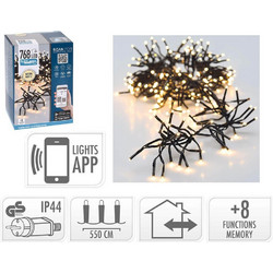 Koopman 768 Χριστουγεννιάτικα Λαμπάκια LED σε Σειρά Εξωτερικού Χώρου Θερμά Λευκά 5.5m AX8718710