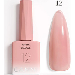 Canni 12 Rubber Base Ημιμόνιμο Βερνίκι Νυχιών 9ml
