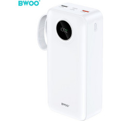 Bwoo BO-P64 Power Bank 20000mAh 22.5W με 2 Θύρες USB-A & Θύρα USB-C Power Delivery White