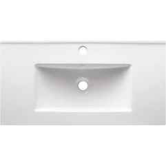 Ravenna Bronson Ένθετος Νιπτήρας Μπάνιου Πορσελάνης 76x39.5x18.5cm Λευκός 019399